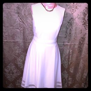 Calvin Klein white fitted dress